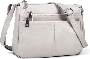 befen Genuine Leather Crossbody Purses Bags for Women, Small Pocketbooks Shoulder Bag Satchel Purse with Multi Pockets