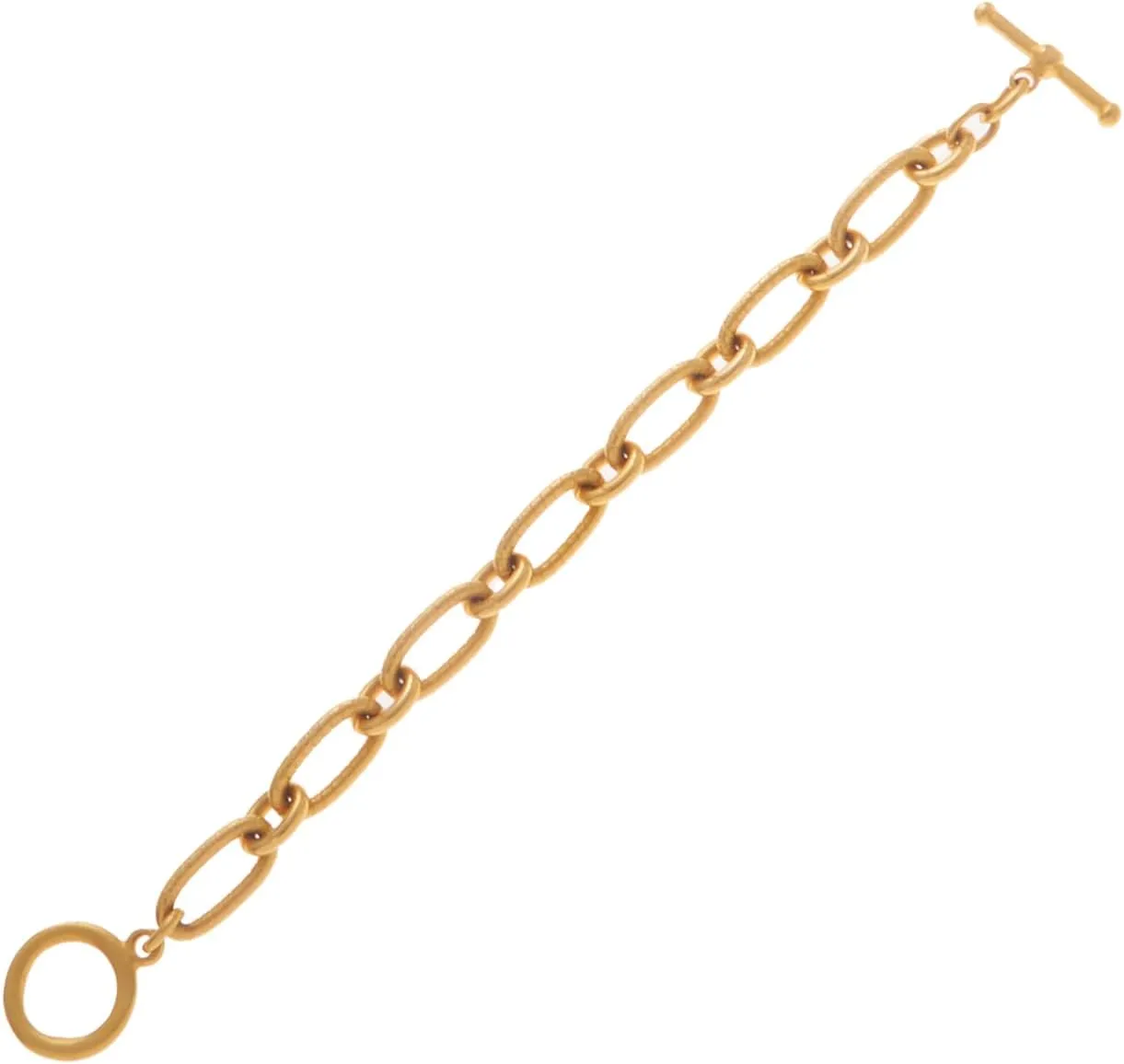 Ben-Amun Bracelet for Women, Handcrafted Elegance From New York City, 7”, 24K Gold Electroplated with Toggle Closure