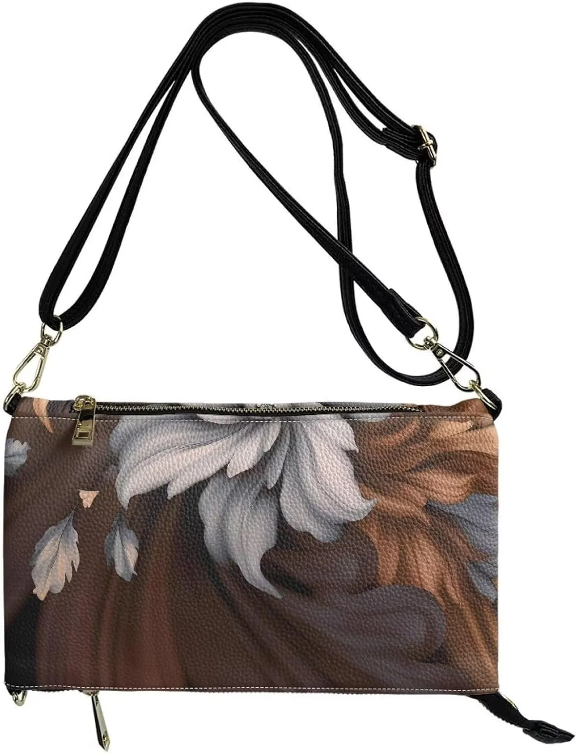 Binienty Graphic Crossbody Purses for Women,Shoulder Handbags Vegan Leather Casual Satchel with Guitar Strap