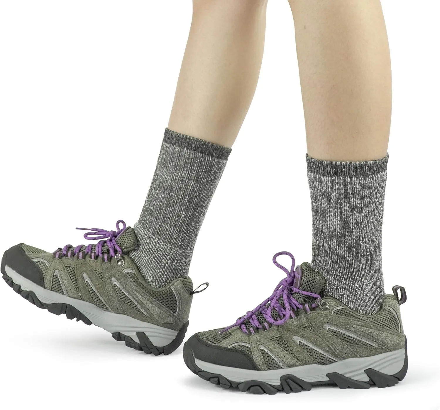 BomKinta Wool Socks for Women - Merino Warm Boot Hiking Socks - Thermal Crew Socks for Winter Outdoor Working Size 5-11