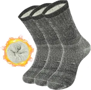 BomKinta Wool Socks for Women - Merino Warm Boot Hiking Socks - Thermal Crew Socks for Winter Outdoor Working Size 5-11