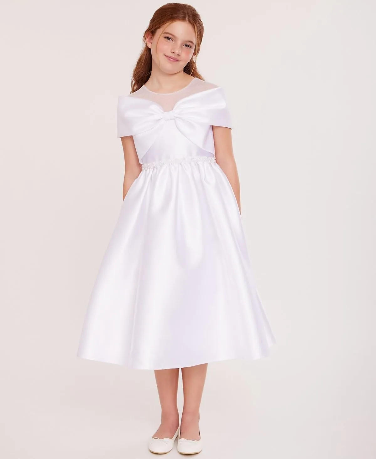 Bonnie Jean Iris & Ivy Girls Size 7-16 White Communion Dress