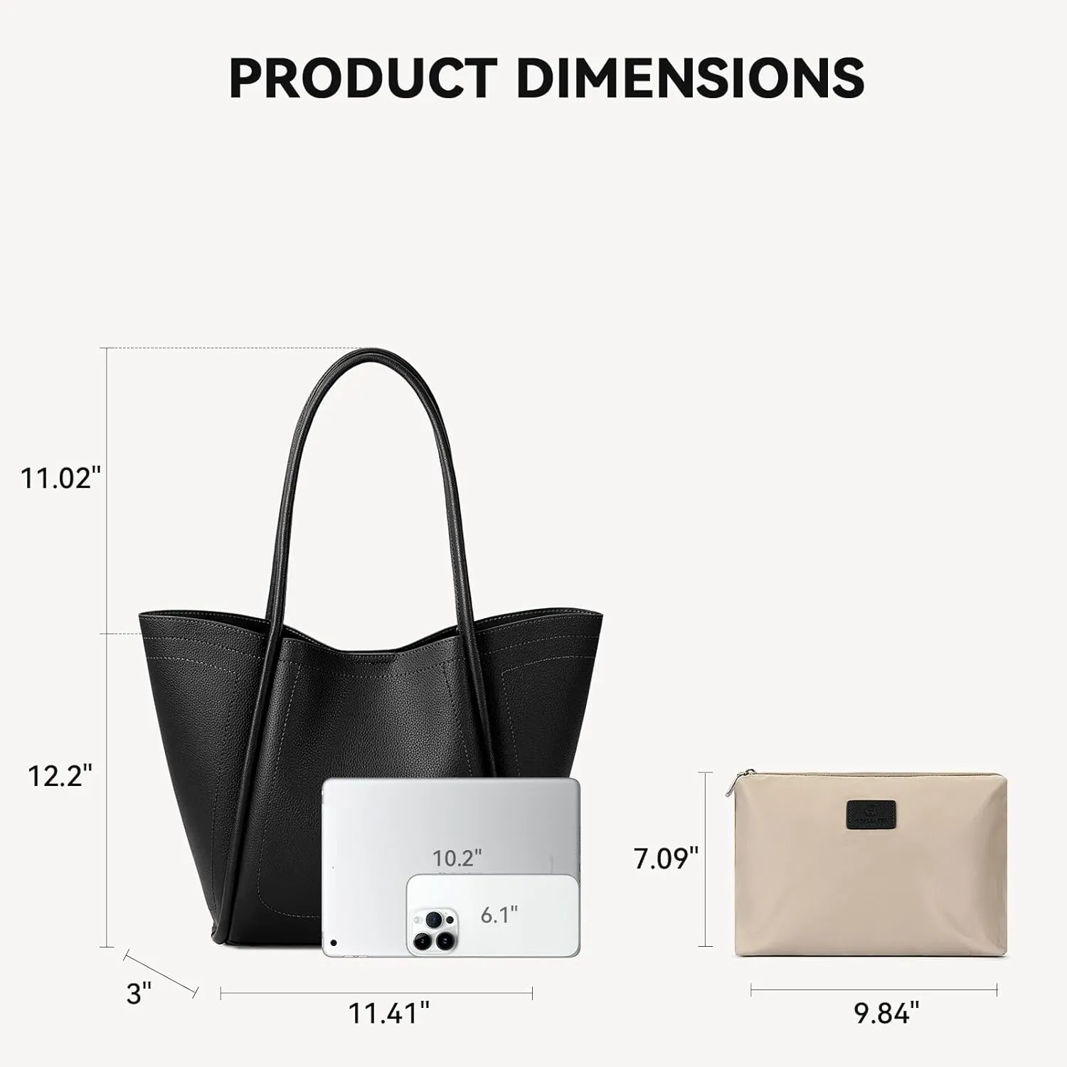 BOSTANTEN Purses for Women Trendy Travel Shoulder Bag Ladies Designer Tote Handbag 2025 Summer (11.4" x 3" x 12.2")