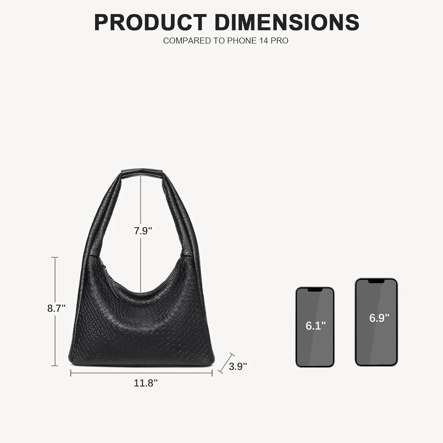 BOSTANTEN Shoulder Bag for Women Trendy Summer Hobo Handbag Purse Top-handlde Tote Bag