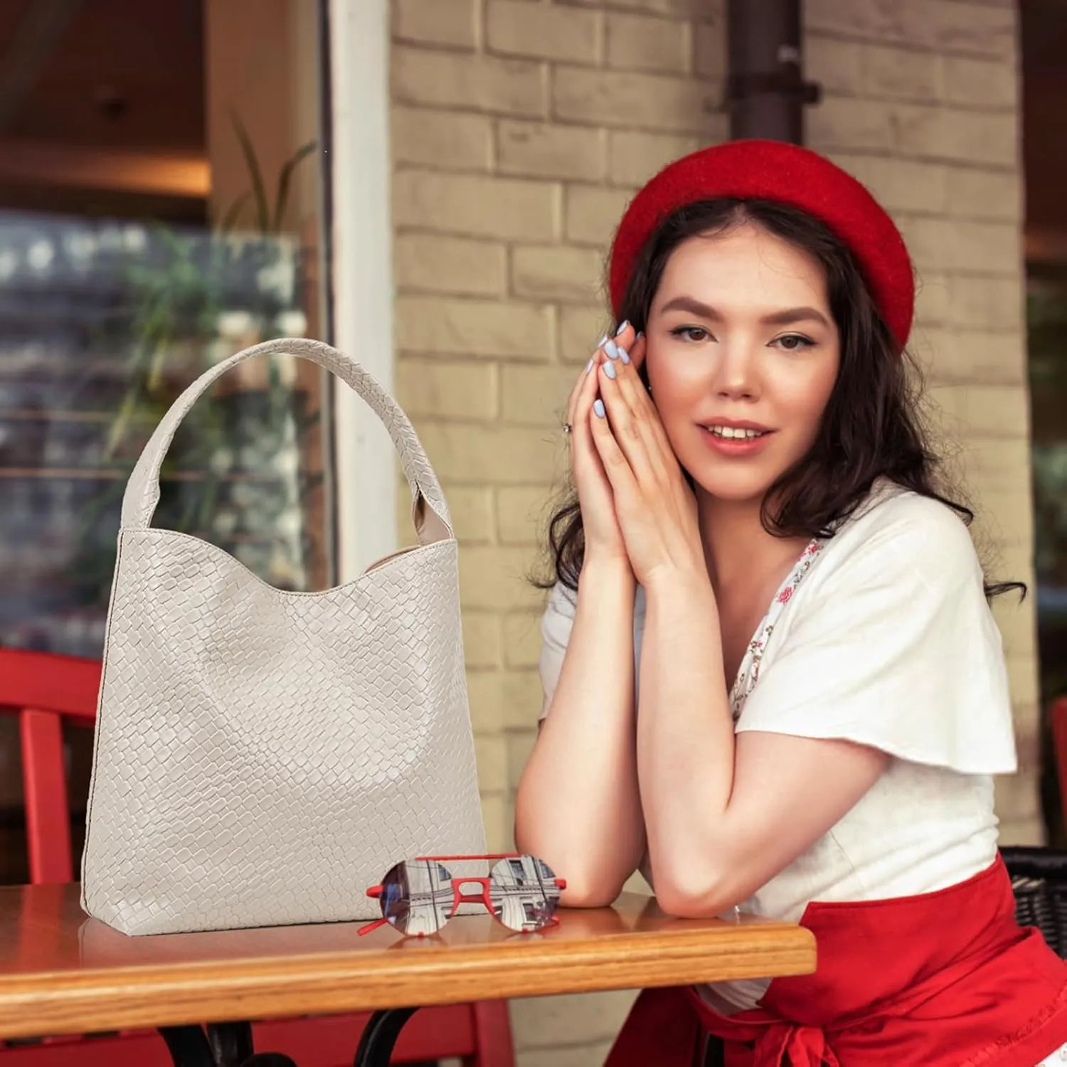 BOSTANTEN Shoulder Bag for Women Trendy Summer Hobo Handbag Purse Top-handlde Tote Bag