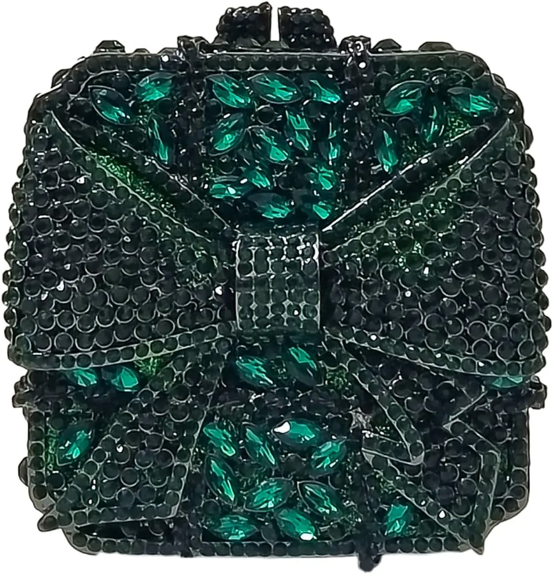 Bowknot Cute Crystal Box Clutch Glitter Evening Bag Women Rhinestone Handbags Purses Party Wedding