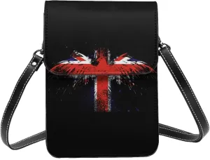 Britain British Eagle Flag Small Crossbody Bag Is A Shoulder Bag Designed For Women And Girls Cell Phone Crossbody Wallet Purses With Card Slots Adjustable Strap