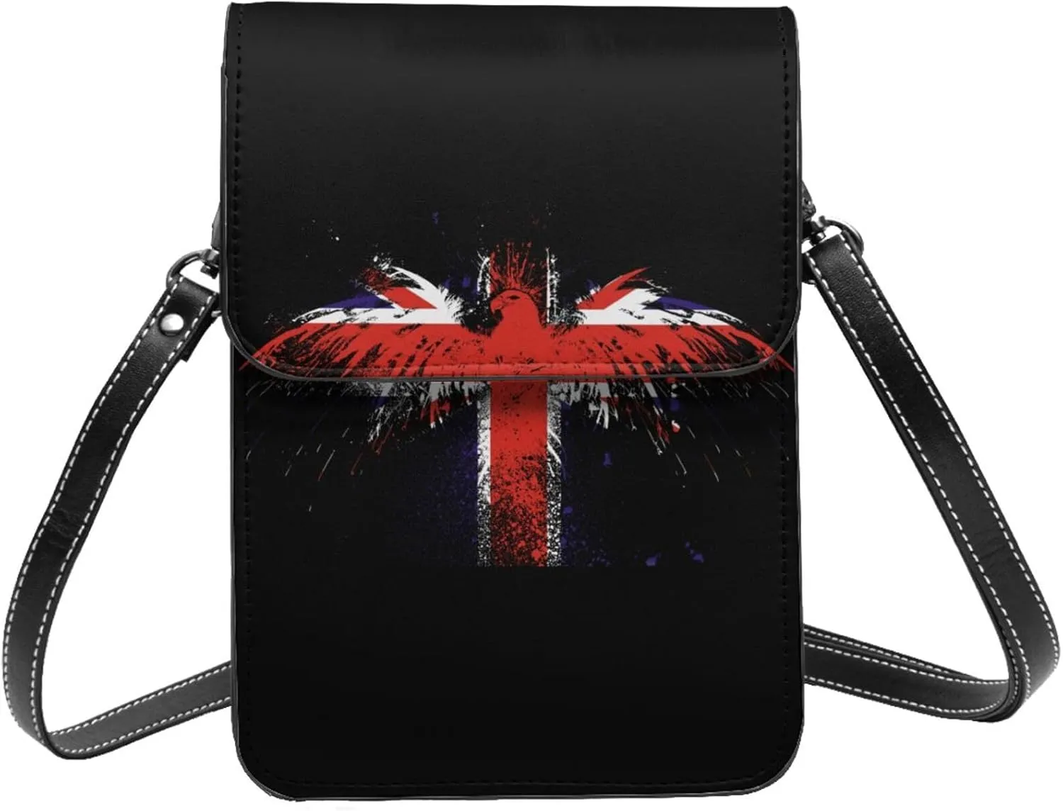 Britain British Eagle Flag Small Crossbody Bag Is A Shoulder Bag Designed For Women And Girls Cell Phone Crossbody Wallet Purses With Card Slots Adjustable Strap
