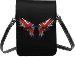 Britain British Flag Wings Small Crossbody Bag Is A Shoulder Bag Designed For Women And Girls Cell Phone Crossbody Wallet Purses With Card Slots Adjustable Strap