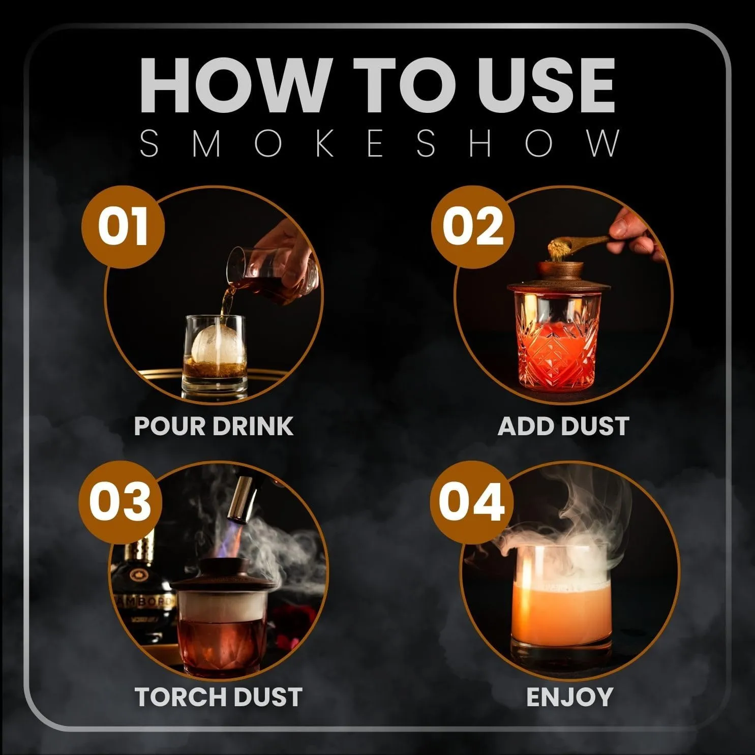 Bundle with Kitchen Torch, Six Flavors of Wood Chips, Apple, Hickory, Maple, Mesquite, Cherry and Bourbon Soaked Oak. (No Butane Included)