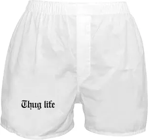 CafePress Thug Life, Gangster, Baby, G, Thug, Boxer Shorts Novelty Boxer Shorts, Funny Underwear Boxers