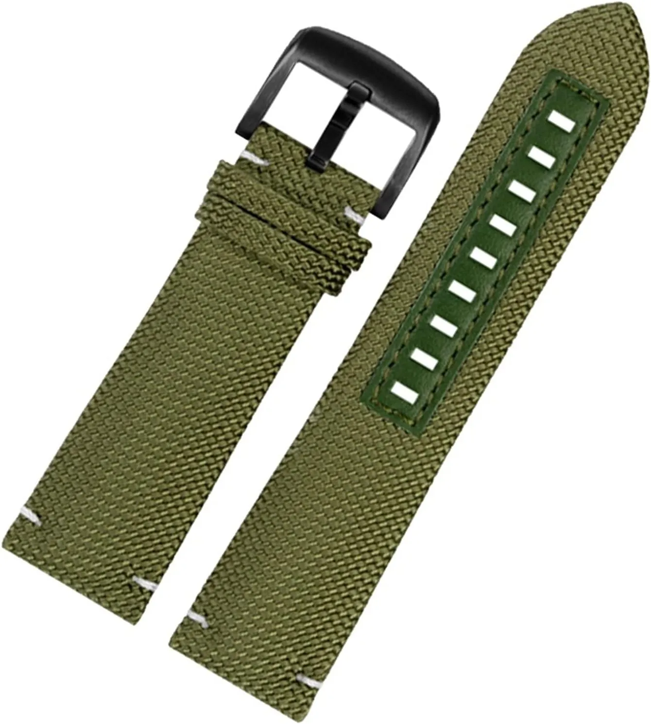 Canvas real leather watch strap for Mido m026.629/430 Ocean Star m042.430 navigator helmsman breathable nylon watchband 22m belt