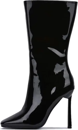 Cape Robbin Luciene Square Toe High Heel Booties (Luciene)