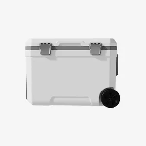 Car Camping Coolers for Jeep Commando/Grand Commander/Jeepster/Liberty/Patriot, Waterproof Portable Cooler, Leak Proof Picnic Insulated Bag, Ultra-Light Premium Ice Chest Box,B-White-45L