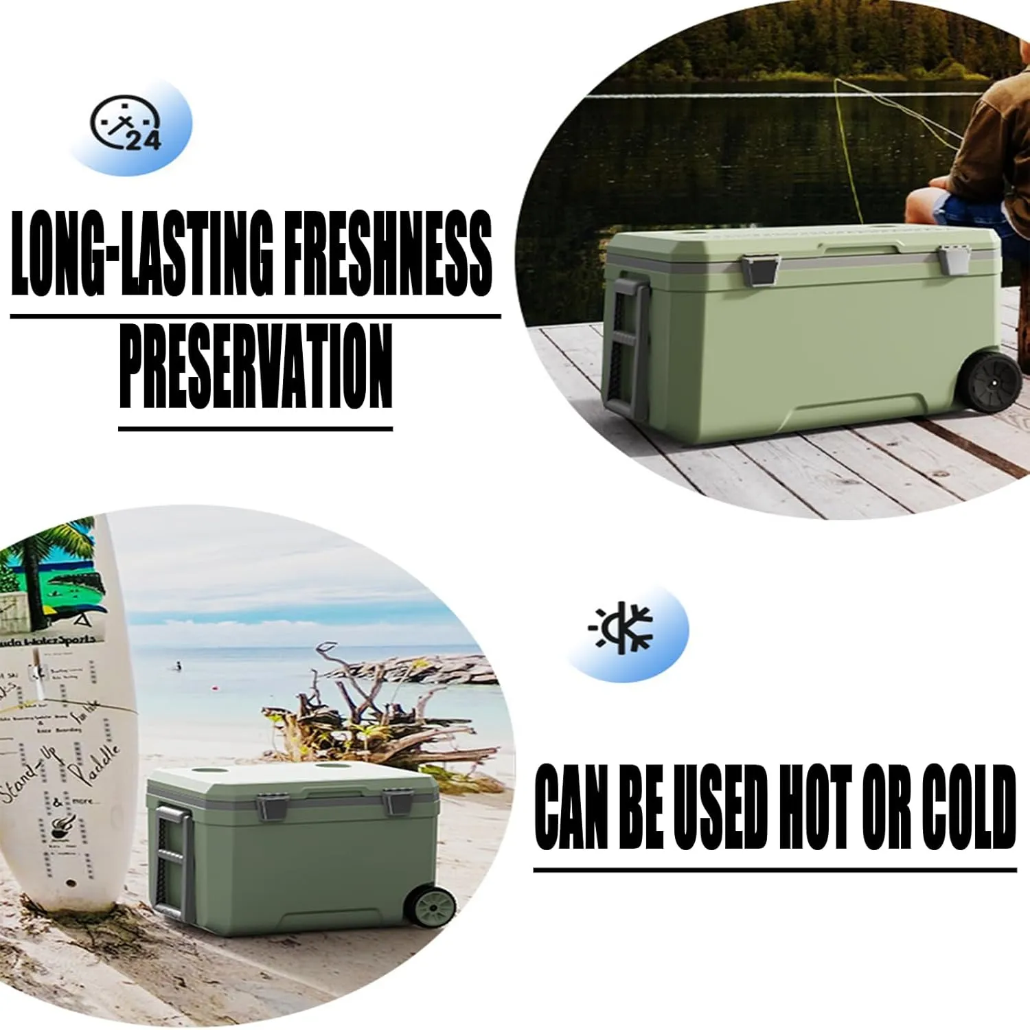 Car Camping Coolers for Mercury Grand Marquis/Marquis/Monarch/Montclair/Montego, Waterproof Portable Cooler, Leak Proof Picnic Insulated Bag, Ultra-Light Premium Ice Chest Box,B-White-45L