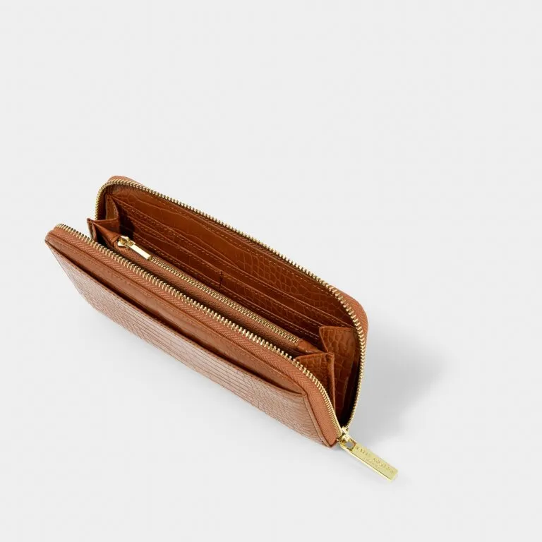 Cara Curve Wallet-Cognac