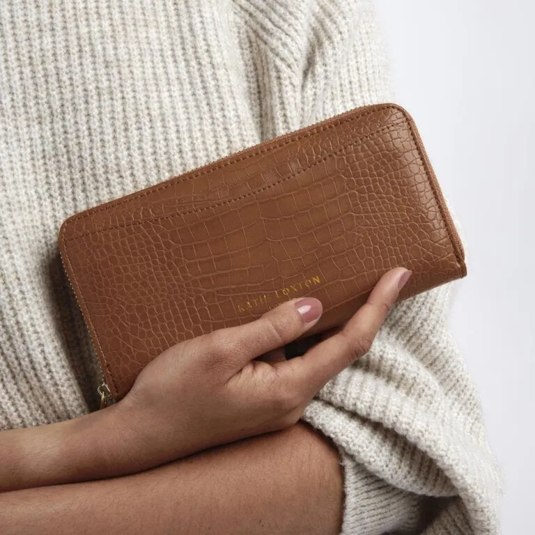 Cara Curve Wallet-Cognac
