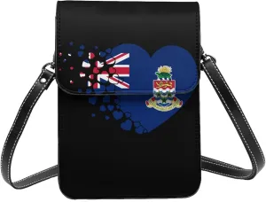Cayman Islands Cayman Islanders Heart Shaped Flag Small Crossbody Bag Is A Shoulder Bag Designed For Women And Girls Cell Phone Crossbody Wallet Purses With Card Slots Adjustable Strap