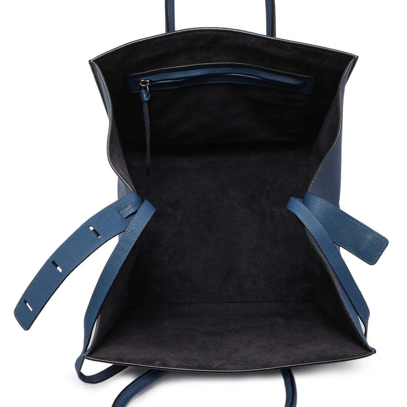 Celine Blue Grained Calfskin Medium Phantom Luggage