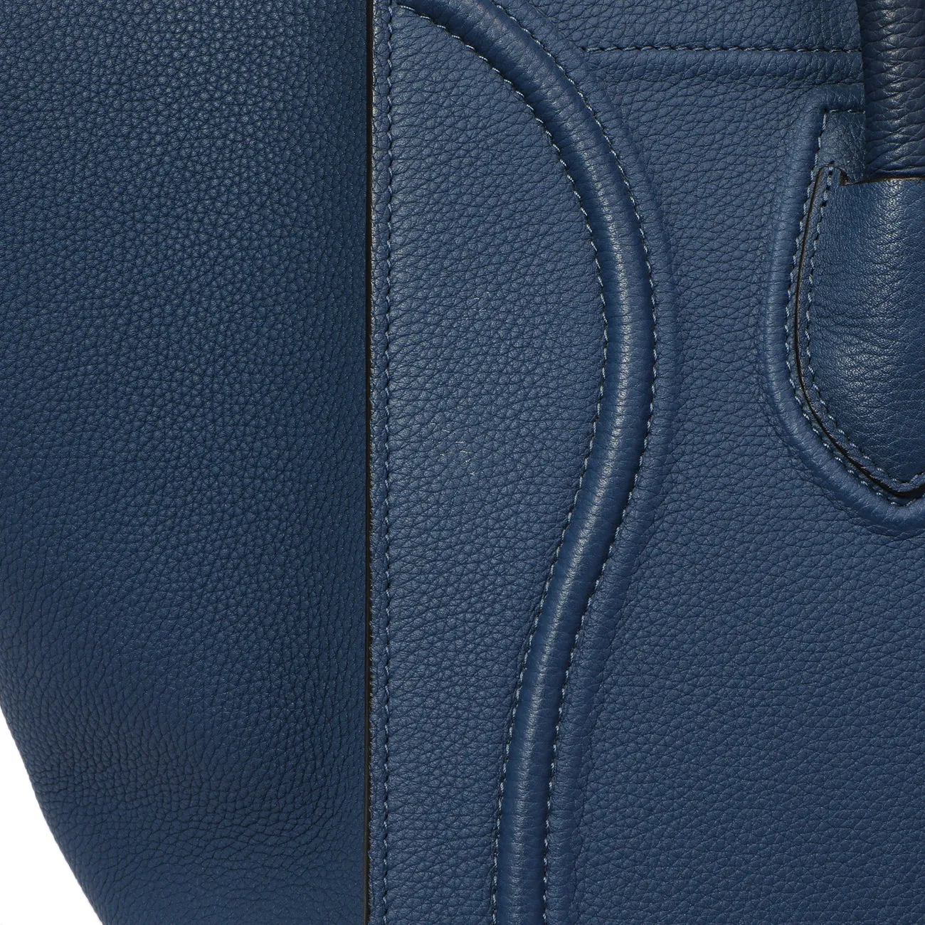 Celine Blue Grained Calfskin Medium Phantom Luggage