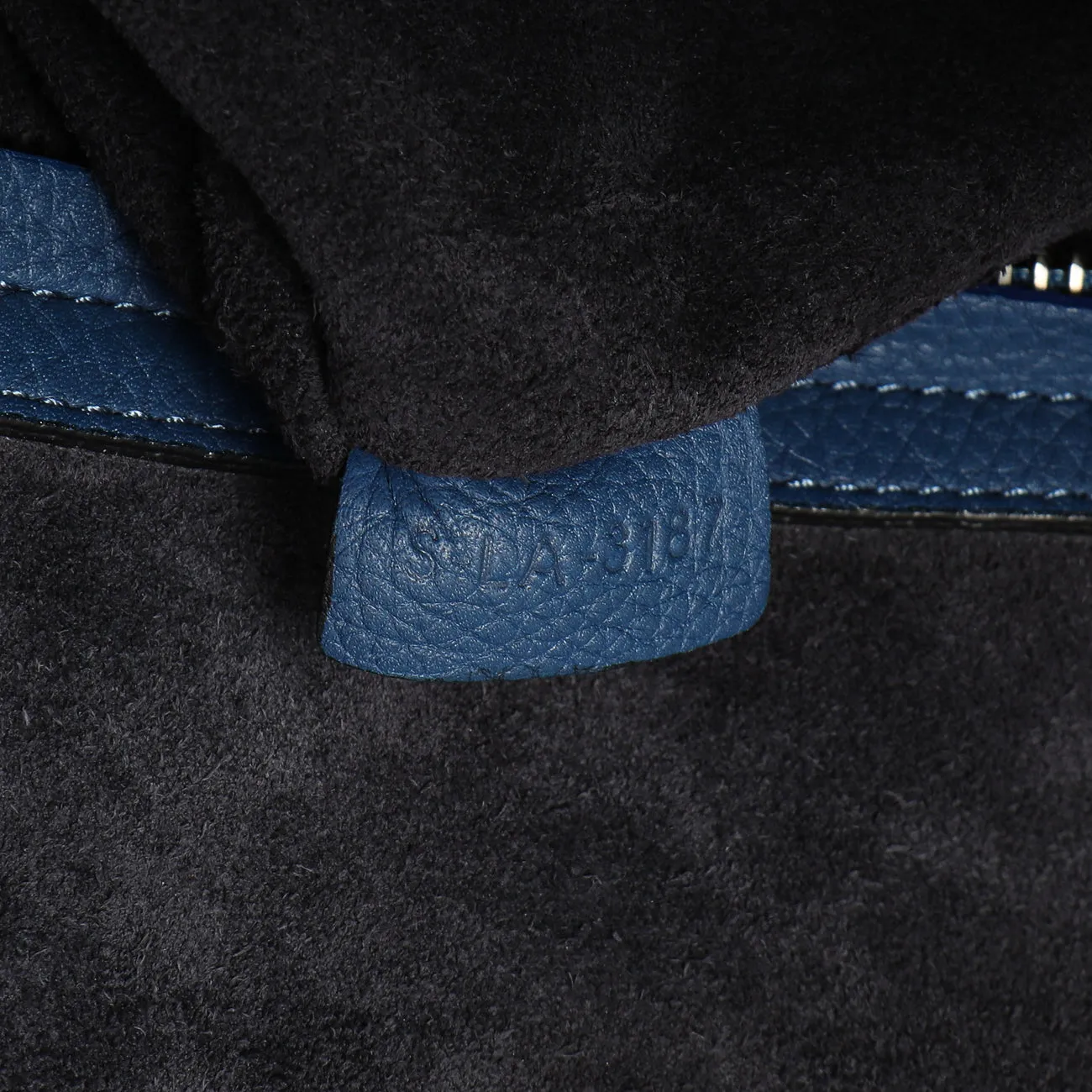 Celine Blue Grained Calfskin Medium Phantom Luggage