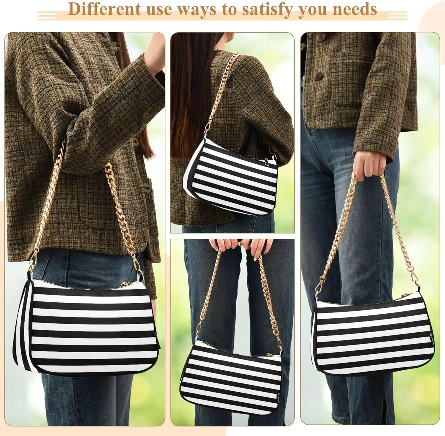 Christmas Gonme Cane Phone Purse Small Hobo Purse Women's Vintage Handbags Shoulder Handbag