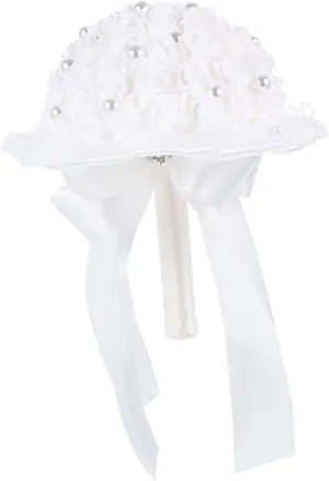 Ciieeo Bride Bridesmaid Bouquets Satin Wedding Flower Bouquet Home Decor Flower Arrangement