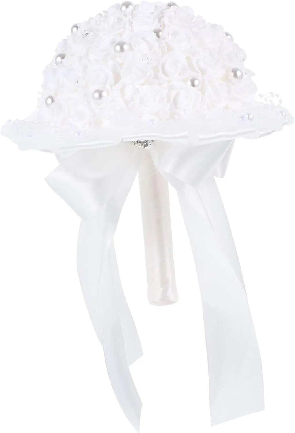 Ciieeo Bride Bridesmaid Bouquets Satin Wedding Flower Bouquet Home Decor Flower Arrangement