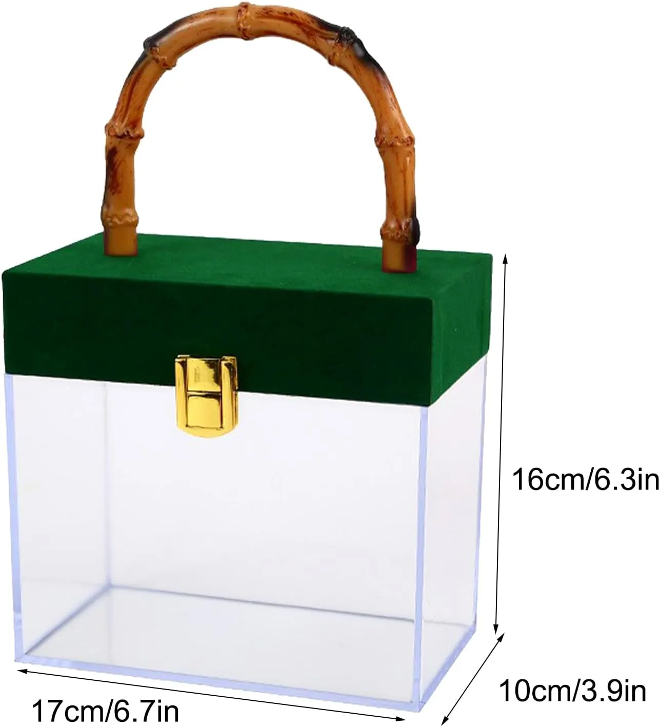 Clear Candy Gift Box, Portable Handle Gift Box Romantic Wedding Bride Supplies Box, Transparent Acrylic Empty Gift Box Gift Contatiner Handbag for Wedding Christmas(#3)