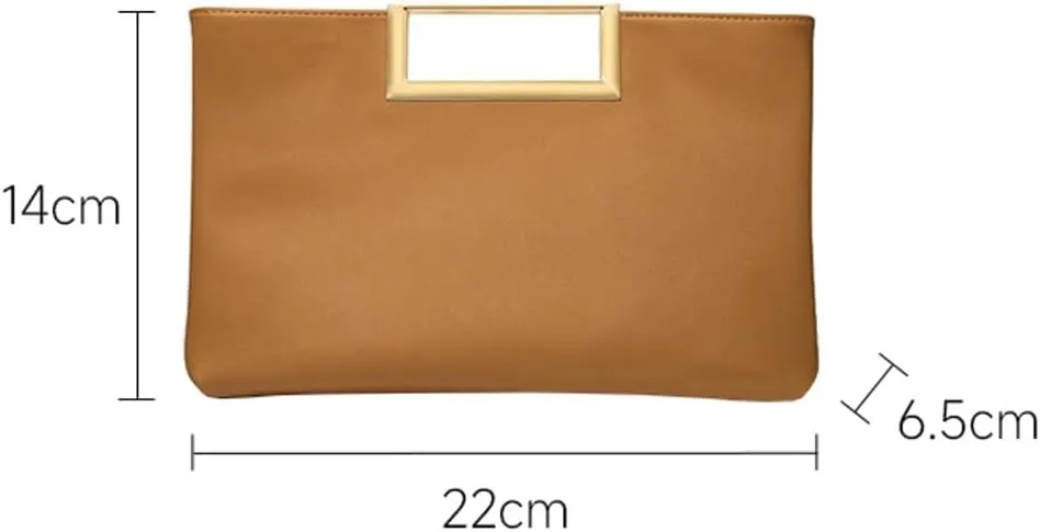 Clutch Purse for Women Trendy Nude Clutch Purse PU Leather Evening Bag Formal Envelope Handbag Tote Bag for Wedding Cocktail