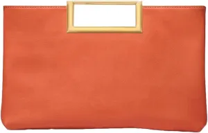 Clutch Purse for Women Trendy Nude Clutch Purse PU Leather Evening Bag Formal Envelope Handbag Tote Bag for Wedding Cocktail