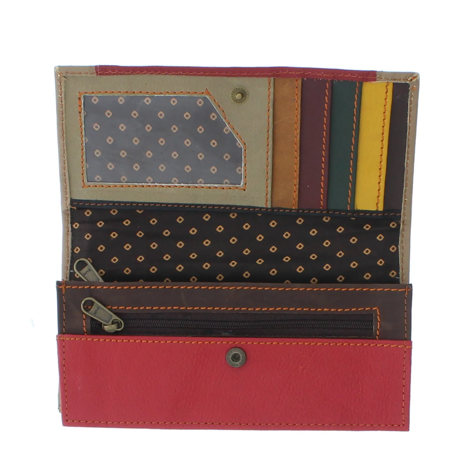 Colourful Animal Print Purse In Recycled Leather 09