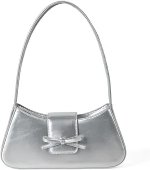 Coquette Bow Shoulder Bag for Women Retro Trendy Y2k Underarm Bag Cute Bow Leather Purses and Handbag for Gift