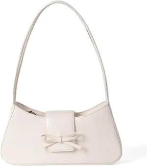 Coquette Bow Shoulder Bag for Women Retro Trendy Y2k Underarm Bag Cute Bow Leather Purses and Handbag for Gift