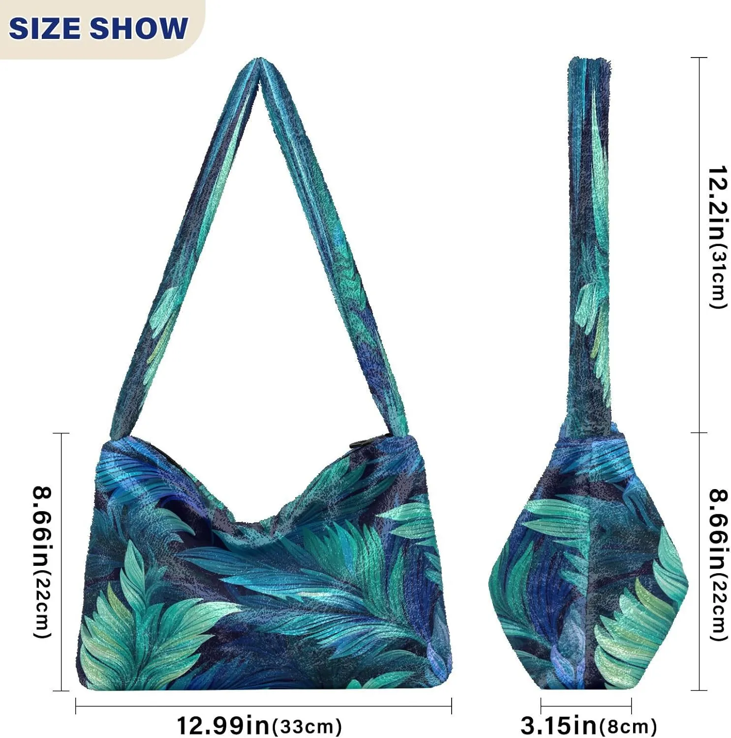 Cosmic Sky with Various Stars and Nebulas Plush Bag, Shoulder Hand Bag, Shoulder Handbags for Women