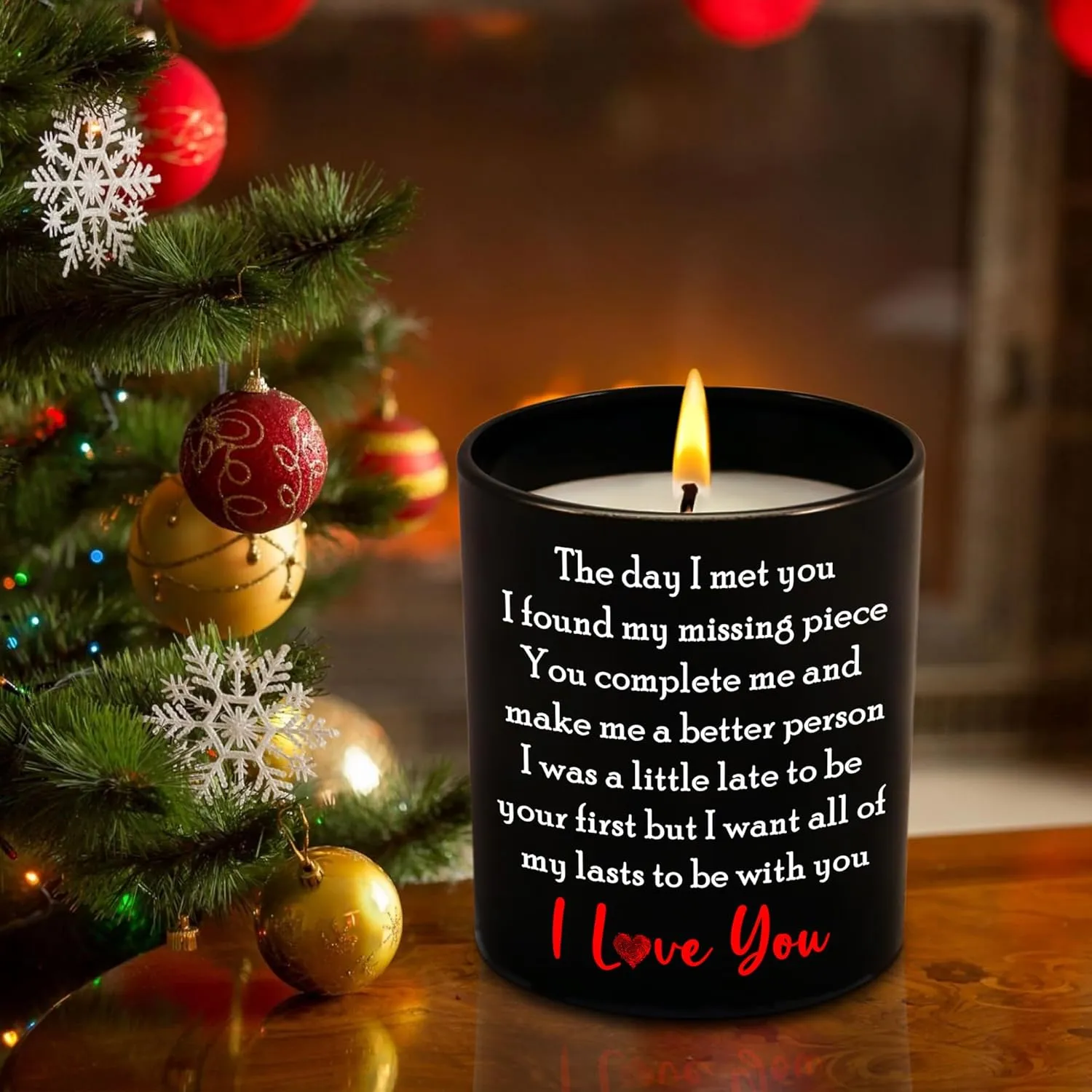 Couple Gifts for Him Her - Long Lasting Vanilla Lavender Scented Candle 10 oz - Anniversary Birthday Gifts for Women Men Couples Boyfriend Girlfriend Husband Wife