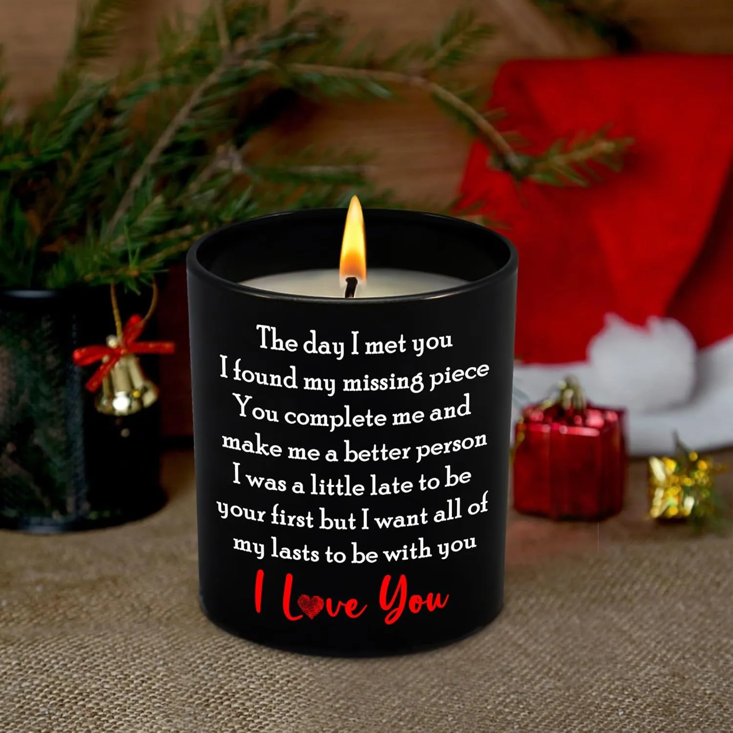 Couple Gifts for Him Her - Long Lasting Vanilla Lavender Scented Candle 10 oz - Anniversary Birthday Gifts for Women Men Couples Boyfriend Girlfriend Husband Wife
