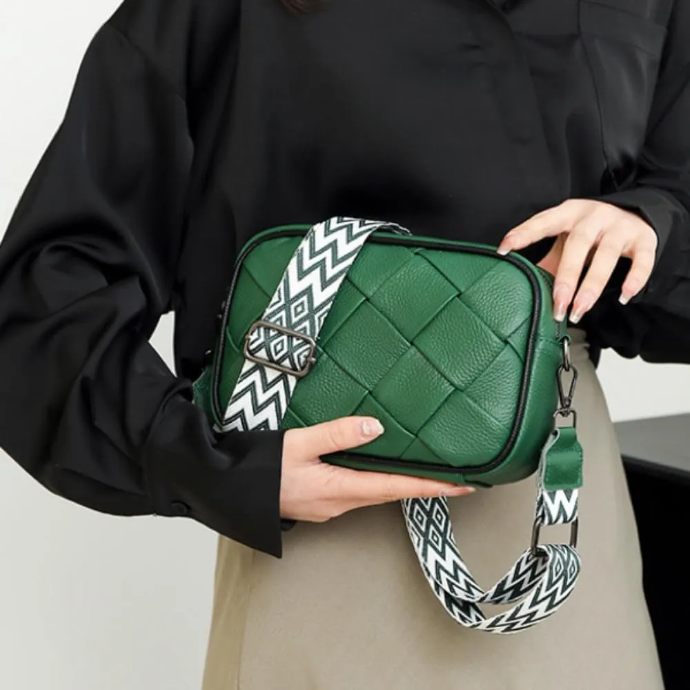 Crossbody Bags for Women Genuine Leather Purses Small Shoulder Handbags for Women Multipurpose Cross Body With Wide Strap
