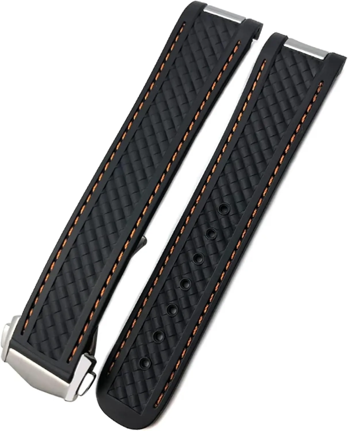 Curved 19mm 20mm 21mm Rubber Watchband Fit For Omega AT150 Seamaster 300 AQUA TERRA Diving Bracelets Black Blue Silicone Watch Strap