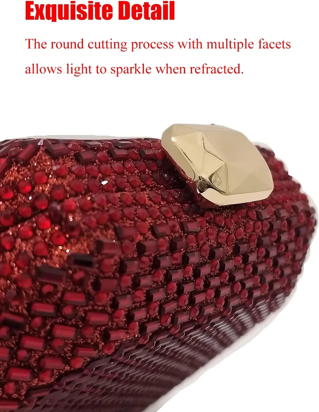 Cute Crystal Box Clutch Mini Rhinestone Handbags For Women Party Wedding Evening Bag