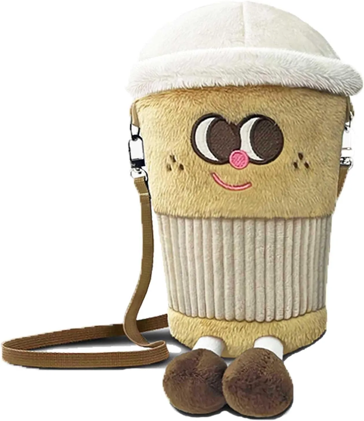 Cute Plush Girls Crossbody Bag for kids Cartoon Women Shoulder bag Plush Purses Kawaii Novelty Wallets Messenger Bag Gift for girls kids teens Removable strap