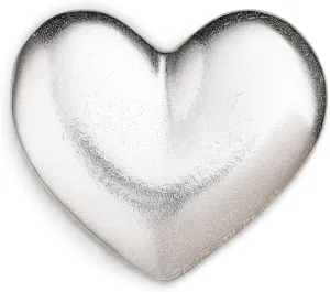 DANFORTH - Heart Palm Stone — Inspirational Pocket Charm — Smooth Metal Worry Stone — Heart Shaped Rocks — I Love You Valentine — Handcast Pewter — Made In USA (1 ½”)