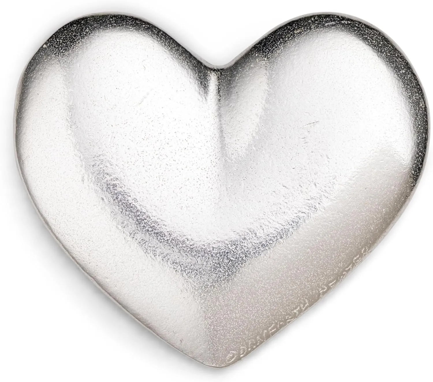 DANFORTH - Heart Palm Stone — Inspirational Pocket Charm — Smooth Metal Worry Stone — Heart Shaped Rocks — I Love You Valentine — Handcast Pewter — Made In USA (1 ½”)