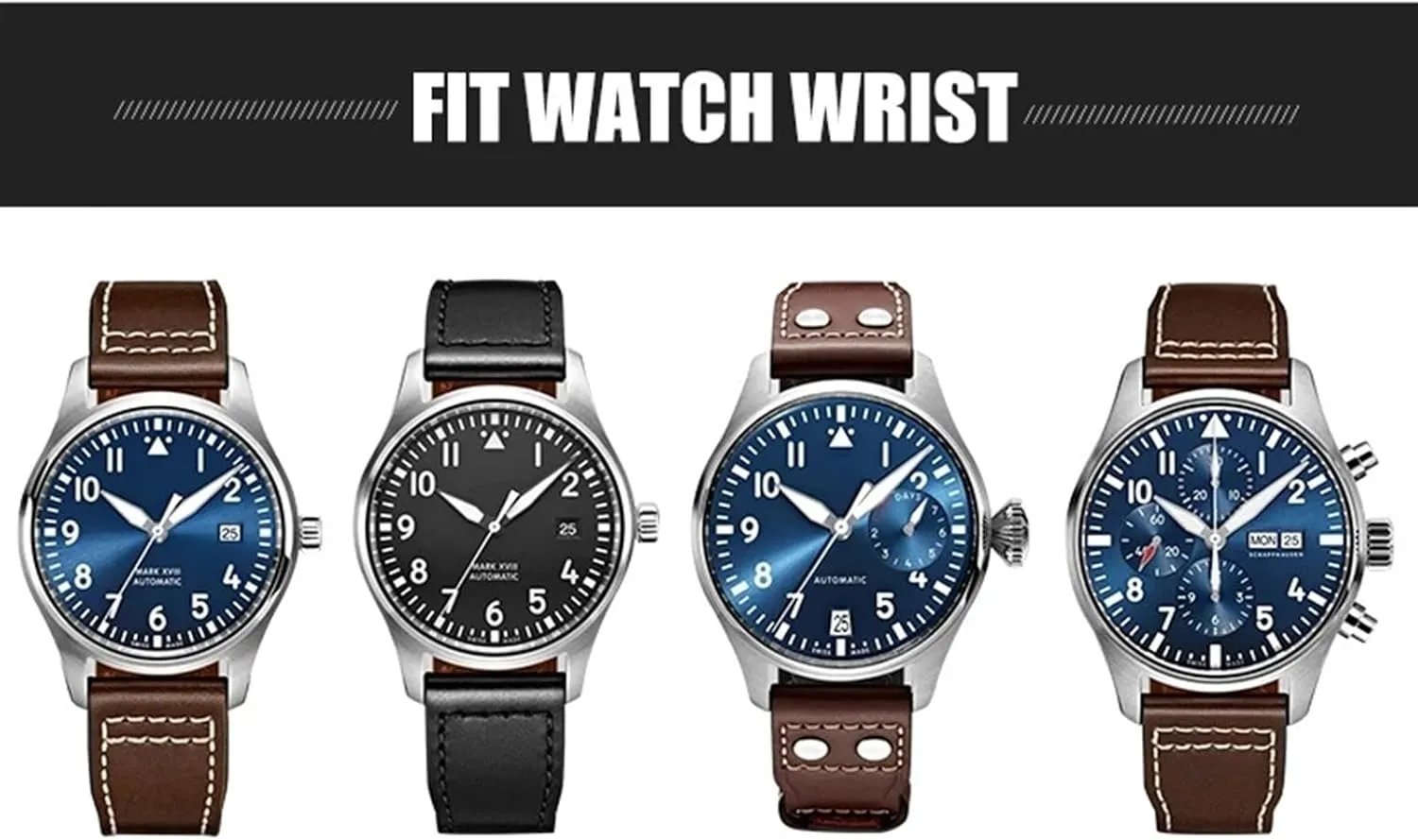 DASEB 22mm Soft Fluororubber FKM Watchbands 21mm 20mm For IWC Big Pilot Portofino Natural Rubber Watch Strap Tools