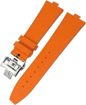 DASEB Convex Type Fluoros Rubber Watch Bands 24-7mm，For Vacheron Constantin Overseas Device Quick Change Series replacement straps