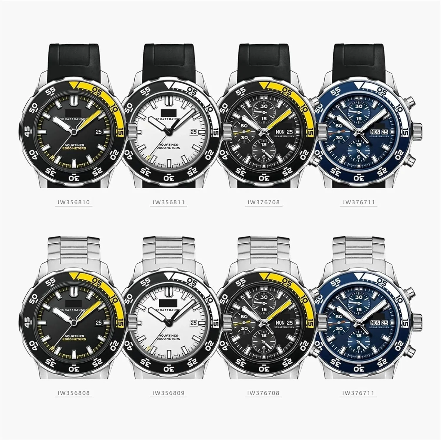 DASEB For IWC Marine Chronograph Series IW3568 IW3767 Series watchbands Natural Fluorosilicone Rubber Watch Strap
