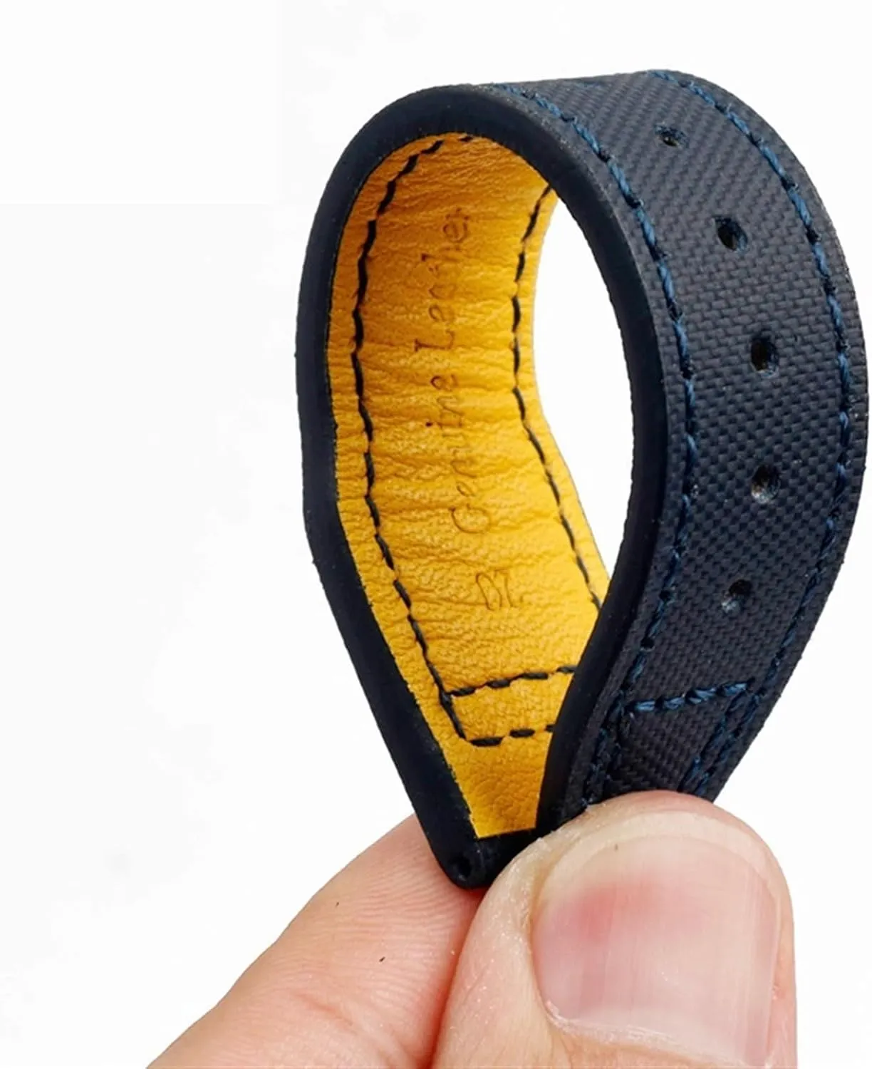 DASEB High Density Nylon cowhide For IWC Mark Pilot Prince Bertolo Portugal Folding buckle watchband 20 21mm Men's bracelet Nylon cowhide leather watch strap