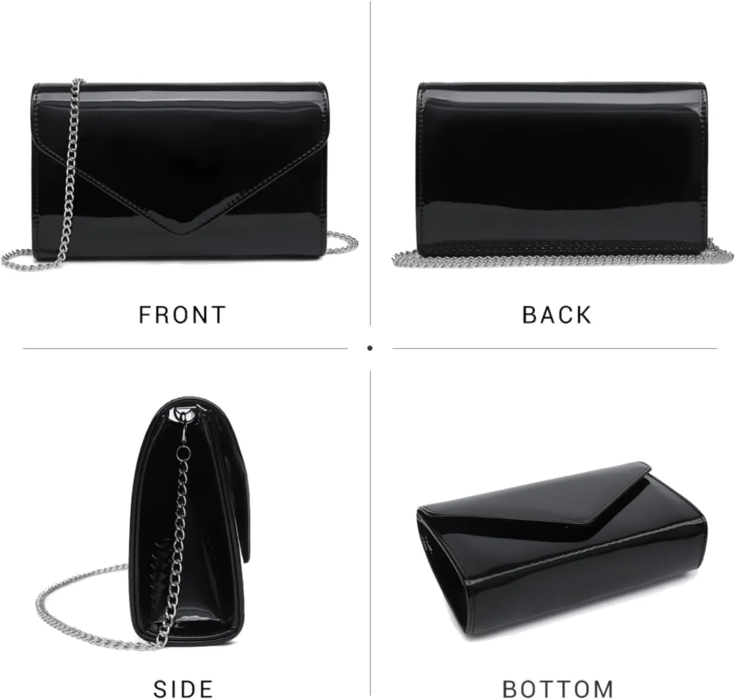 Dasein Women Glitter Evening Bags Formal Clutches Wedding Purses Party Dressy Clutch Purse Cocktail Prom Handbags