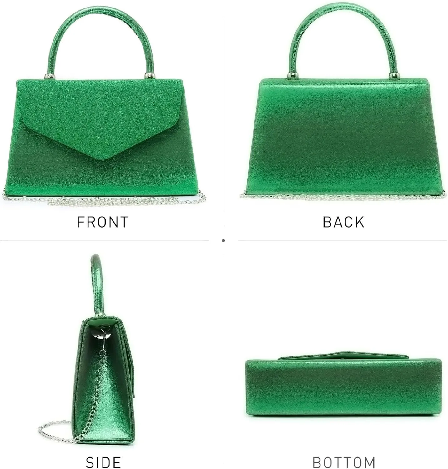 Dasein Women's Evening Bag Party Clutches Wedding Purses Cocktail Prom Handbags with Frosted Glittering