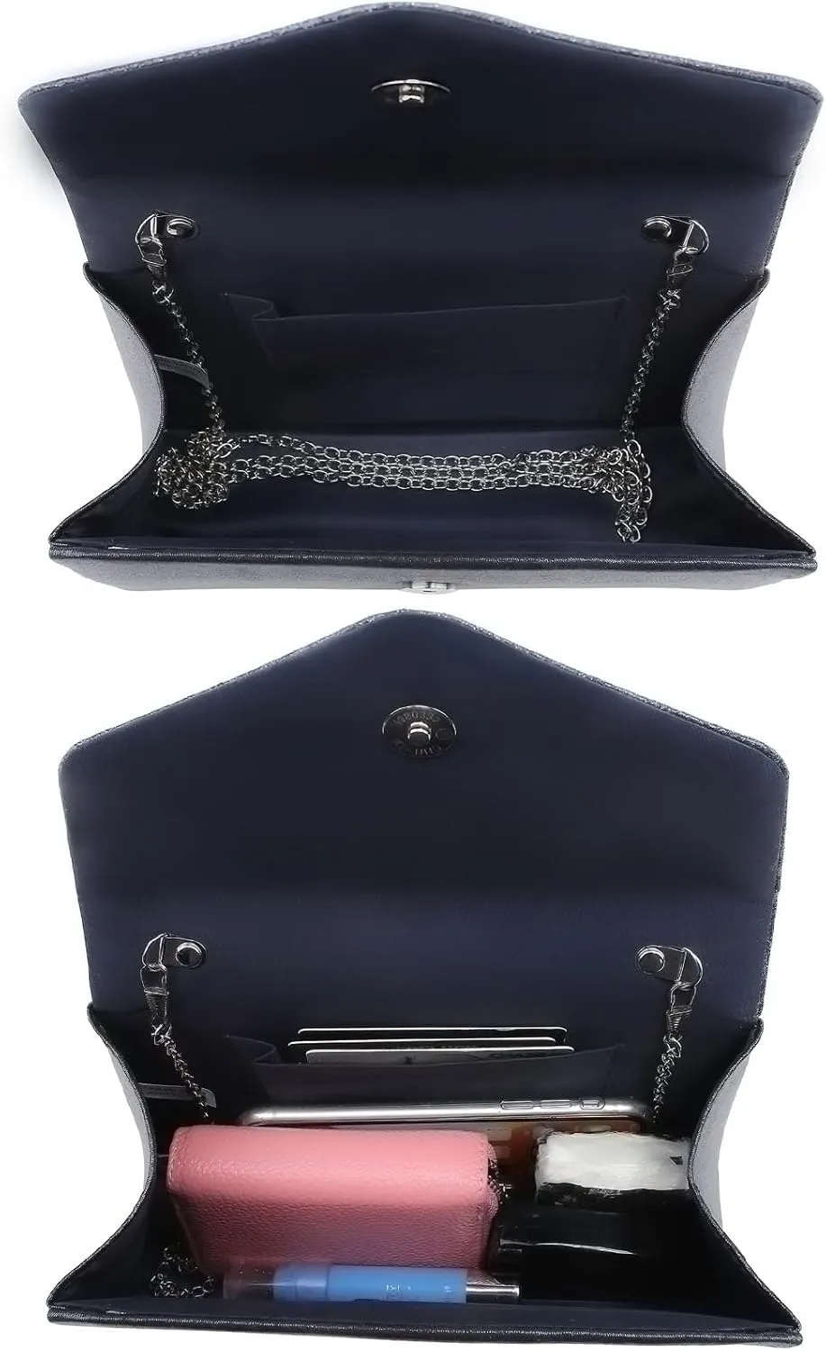 Dasein Women's Evening Bag Party Clutches Wedding Purses Cocktail Prom Handbags with Frosted Glittering